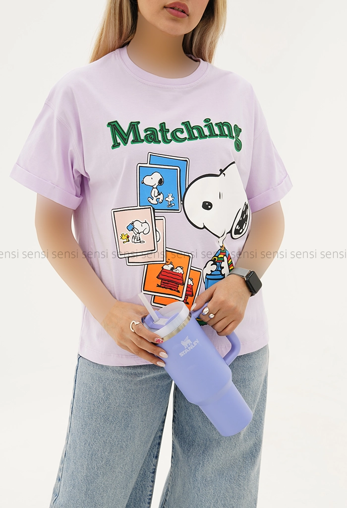 تیشرت باکسی اسنوپی چاپی کد1005434